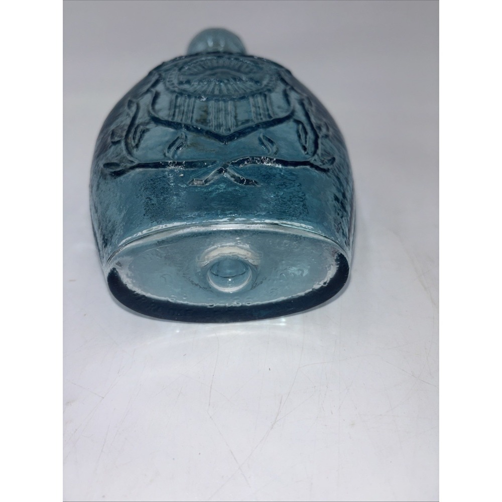 Vintage Whiskey Liquor Bottle Blue Friendship Decanter Glass D-126 Empty - Picture 3 of 5